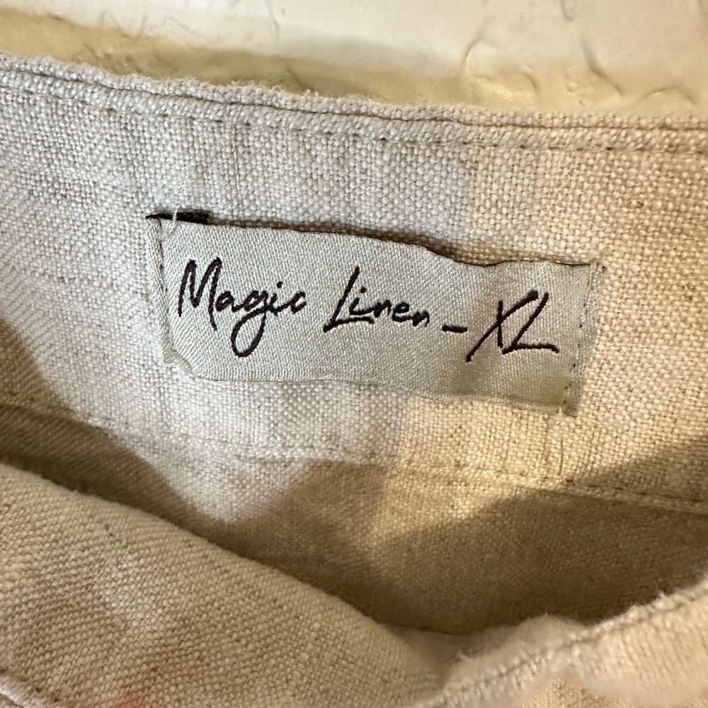 Magic Linen Pinafore Dress Size XL - Picture 3 of 4